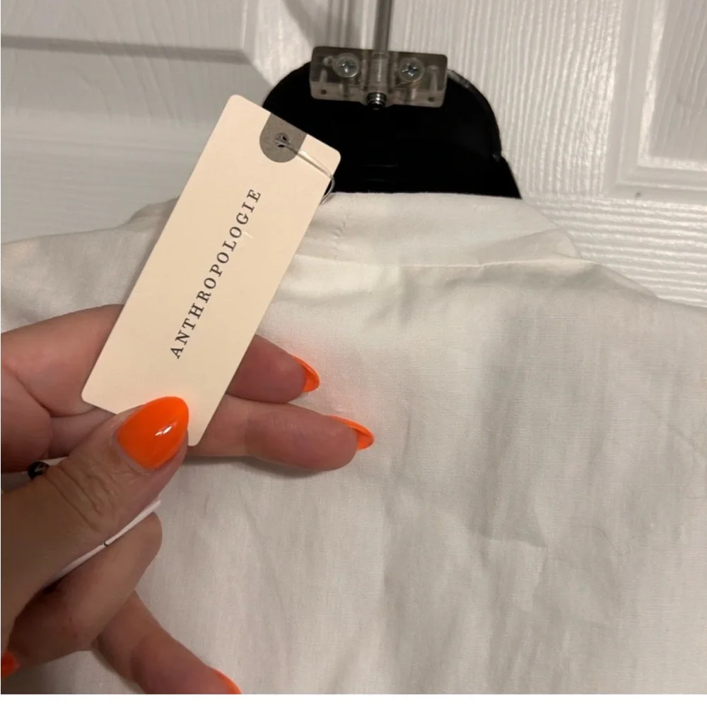 NWT, Retails 170, Anthropologie Tommie white linen dress size medium - Picture 7 of 8